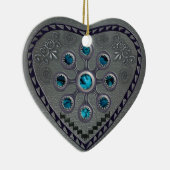 zuidwest zilverhart keramisch ornament (Rechts)