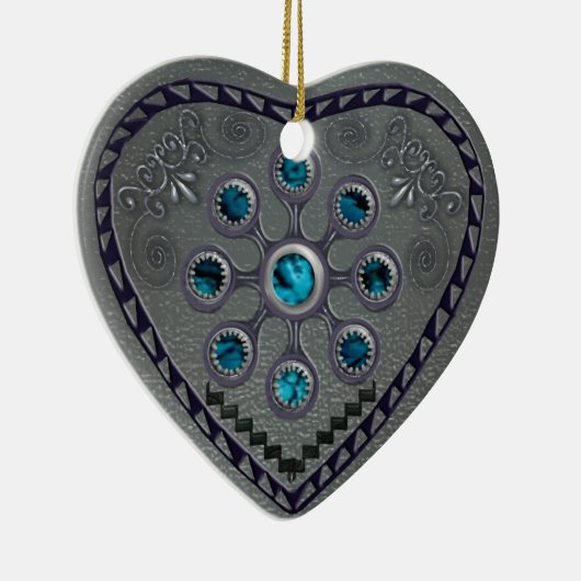 zuidwest zilverhart keramisch ornament (Rechts)