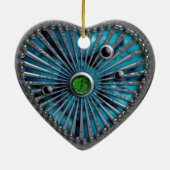 zuidwest zilverhart keramisch ornament (Achterkant)