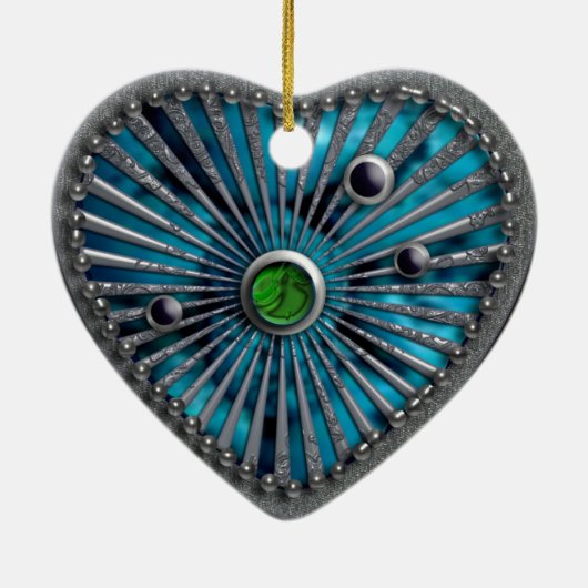 zuidwest zilverhart keramisch ornament (Achterkant)