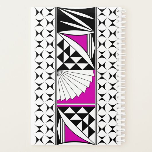 Zuidwest-zonsopgang in roze planner (Achterkant)