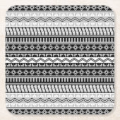 Zuidwest-zwart en wit en grijs geometrisch kartonnen onderzetters (Voorkant)