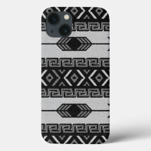 Zuidwest zwart-wit tribal Aztec patroon Case-Mate iPhone Case