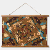 zuidwestelijk geometrisch Abstract patroon Hangend Wandkleed (Voorkant)