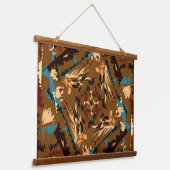 zuidwestelijk geometrisch Abstract patroon Hangend Wandkleed (Gebogen)