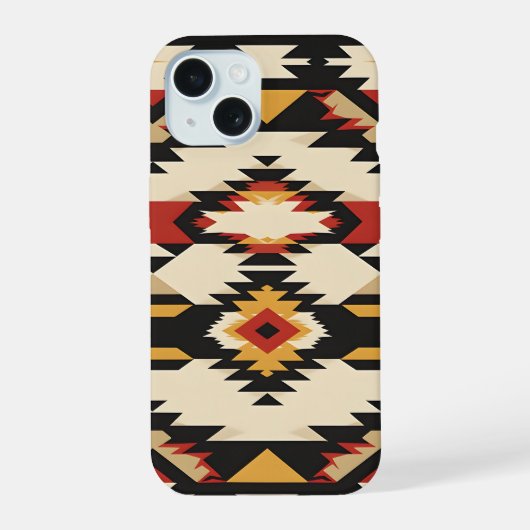 zuidwestelijk geometrisch wandtapijt iPhone 15 case (Achterkant)