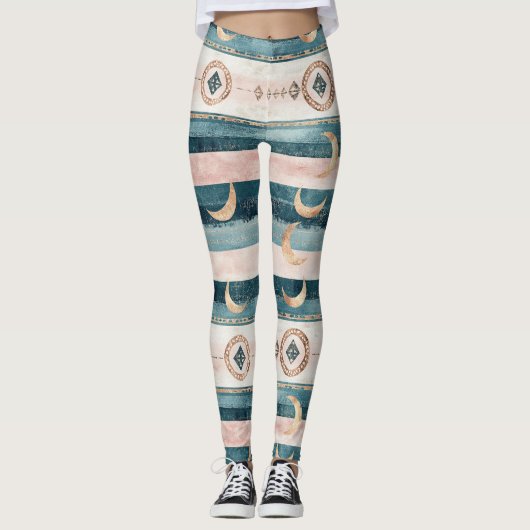 Zuidwestelijk Hemels Patroon - Woestijnstijl Leggings (Voorkant)