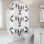 Zuidwestelijk inheems kunstpatroon douchegordijn (In situ)