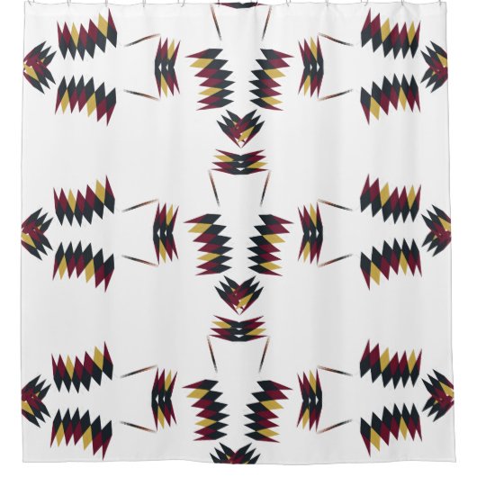 Zuidwestelijk inheems kunstpatroon douchegordijn (Voorkant)