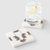 Zuidwestelijk inheems kunstpatroon stenen onderzetter (Zijkant)