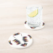 Zuidwestelijk inheems kunstpatroon zandsteen onderzetter (Zijkant)