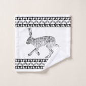 Zuidwestelijk jasje en Geometrische bergen Bad Handdoek (Wasdoekje)