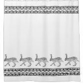 Zuidwestelijk jasje en Geometrische bergen Douchegordijn (Voorkant)