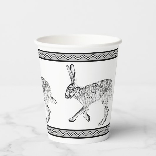 Zuidwestelijk jasje en Geometrische bergen Papieren Bekers (Achterkant)