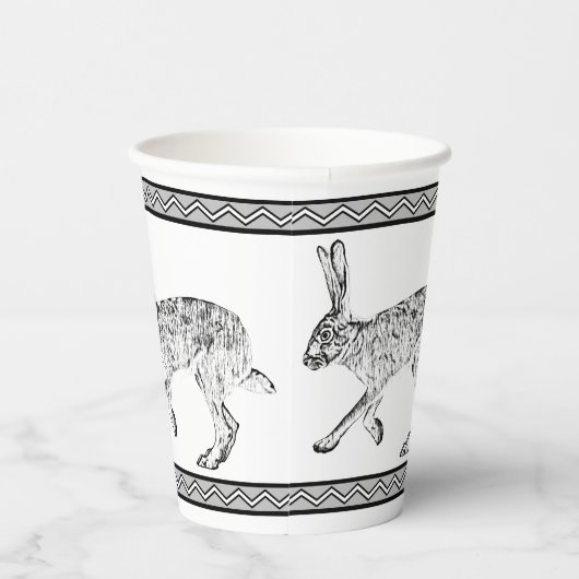 Zuidwestelijk jasje en Geometrische bergen Papieren Bekers (Rechts)