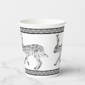 Zuidwestelijk jasje en Geometrische bergen Papieren Bekers (Voorkant)