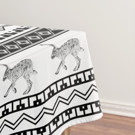 Zuidwestelijk jasje en geometrische patronen tafelkleed (Voorbeeld)