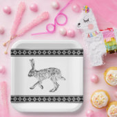 Zuidwestelijk jasje met diamanten tekening papieren bordje (Feest)