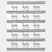 Zuidwestelijk jasje zwart en wit geometrisch fleece deken (Voorkant)