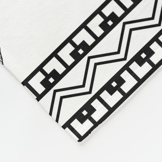 Zuidwestelijk jasje zwart en wit geometrisch fleece deken (Hoek)