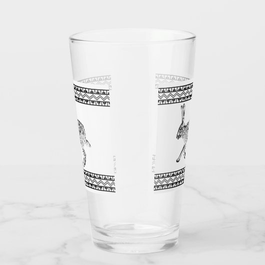 Zuidwestelijk jasje zwart en wit geometrisch glas (Rechts)