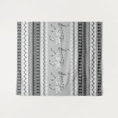 Zuidwestelijk jasje zwart wit grijs geometrisch wandkleed (Voorkant (horizontaal))