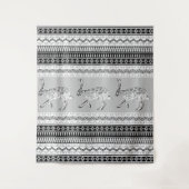 Zuidwestelijk jasje zwart wit grijs geometrisch wandkleed (Voorkant)