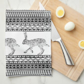 Zuidwestelijk jasje Zwarte Geometrische patronen Theedoek (Quarter Fold)