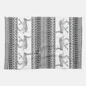 Zuidwestelijk jasje Zwarte Geometrische patronen Theedoek (Horizontaal)