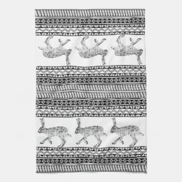 Zuidwestelijk jasje Zwarte Geometrische patronen Theedoek