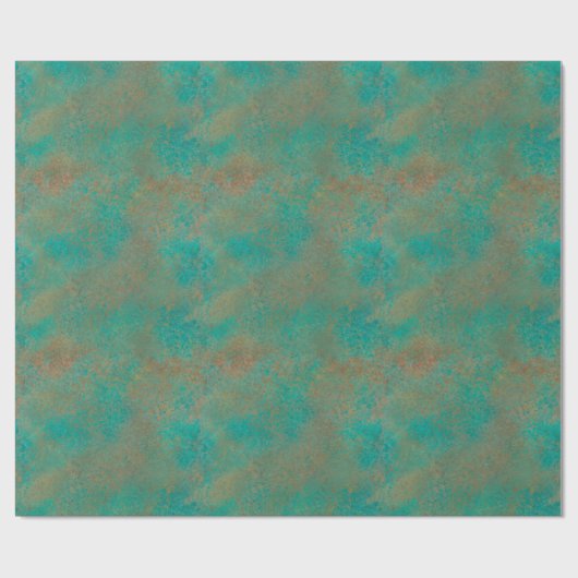 Zuidwestelijk Koper Blauwgroen Abstract Patroon Cadeaupapier (Vlak)