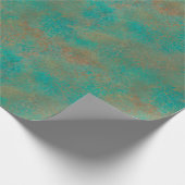 Zuidwestelijk Koper Blauwgroen Abstract Patroon Cadeaupapier (Hoek)