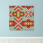 Zuidwestelijk Meerkleurig Patroon Canvas Afdruk (Insitu (Houten vloer))