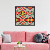 Zuidwestelijk Meerkleurig Patroon Canvas Afdruk (Insitu (Woonkamer))
