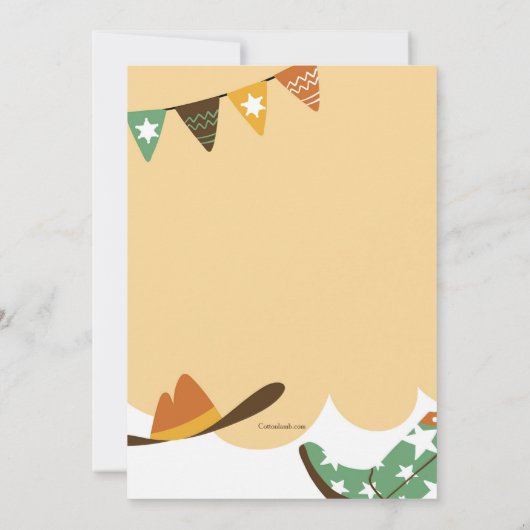 zuidwestelijk meisje verjaardagsfeestje kaart (Achterkant)