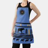 Zuidwestelijk Mountain Blue Navajo Zwart Beer Scho Schort (Insitu)