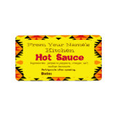 Zuidwestelijk Ontwerp Zelfgemaakte Hete Saus Label (Voorkant)