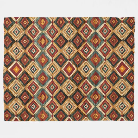 zuidwestelijk patroon fleece deken (Voorkant (Horizontaal))