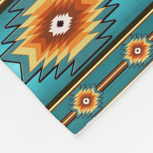 zuidwestelijk patroon fleece deken (Hoek)