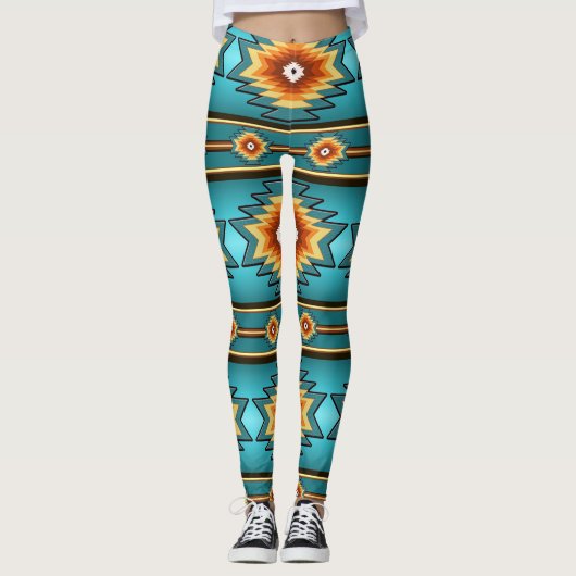 zuidwestelijk patroon leggings (Voorkant)