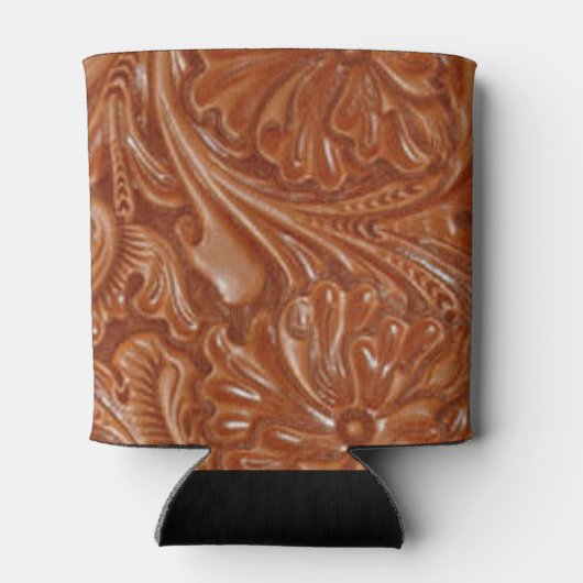 zuidwestelijk patroon western landschapsleer blikjeskoeler (Achterkant)