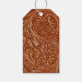 zuidwestelijk patroon western landschapsleer cadeaulabel (Voorkant)