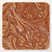 zuidwestelijk patroon western landschapsleer kartonnen onderzetters (Voorkant)