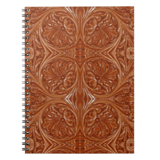 zuidwestelijk patroon western landschapsleer notitieboek (Voorkant)