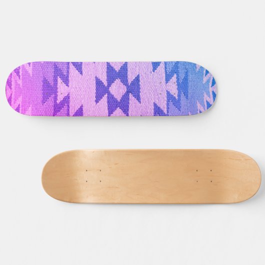 Zuidwestelijk Skateboard Deck Levendig Blauw & Paa (Horizontaal)