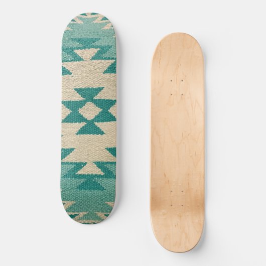 Zuidwestelijk Skateboard Deck, Navajo Blauwgroen (Voorkant)