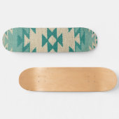 Zuidwestelijk Skateboard Deck, Navajo Blauwgroen (Horizontaal)
