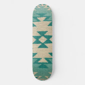 Zuidwestelijk Skateboard Deck, Navajo Blauwgroen (Voorkant)