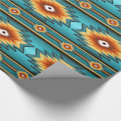 zuidwestelijk stammenpatroon. cadeaupapier (Hoek)