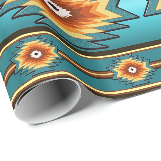 zuidwestelijk stammenpatroon. cadeaupapier (Rol Hoek)